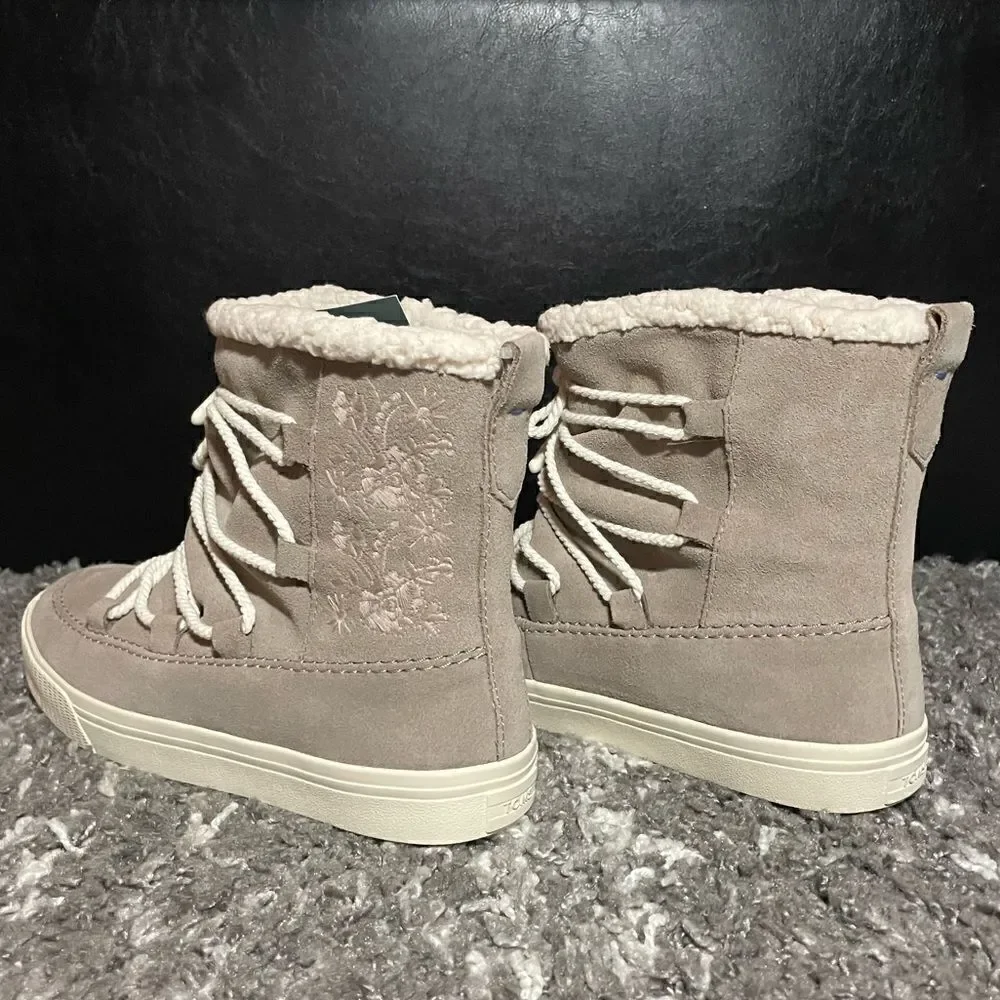 NIB TOMS Alpine Winter Leather Booties